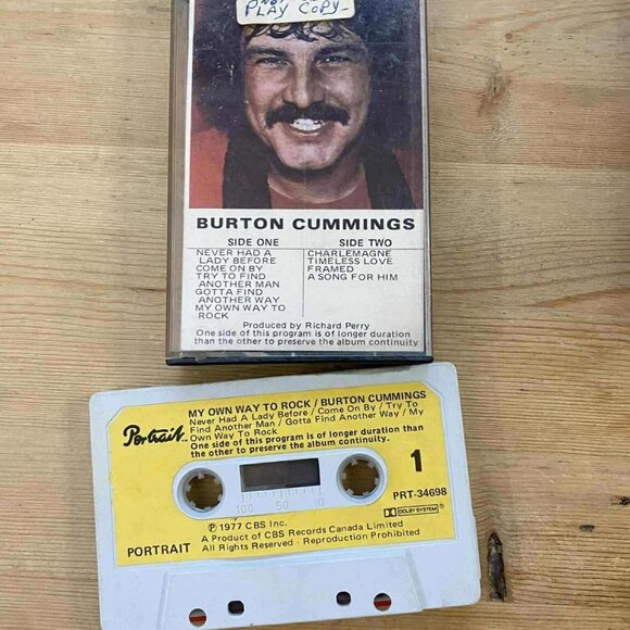 Burton Cummings – My Own Way To Rock Vintage Cassette Tapes C11 - Picture 1 of 2